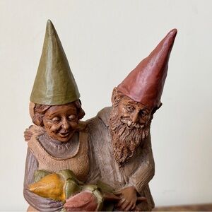 Vintage Tom Clark Gnome JP and Violet Sculpture Figurine Statue
